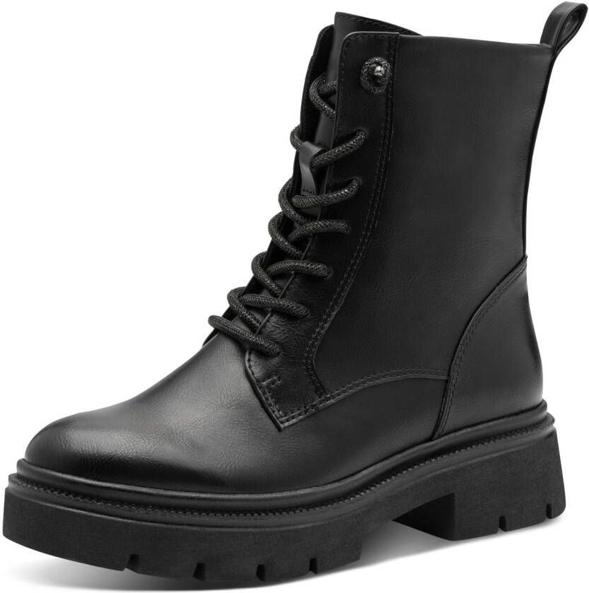 Marco Tozzi Veterlaarsjes blokhak veterschoenen met feel me uitrusting