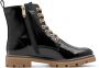 Marco Tozzi Veterschoenen blokhak veterenkellaarsjes in glanzende optiek - Thumbnail 3