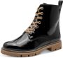 Marco Tozzi Veterschoenen blokhak veterenkellaarsjes in glanzende optiek - Thumbnail 4