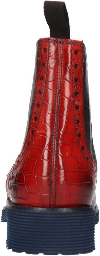 Melvin & Hamilton Chelsea-boots Selina 6 plantaardig gelooid Brogue kostuumschoen enkellaars met lyrale gaten