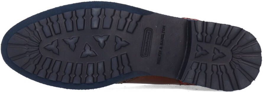 Melvin & Hamilton Chelsea-boots Selina 6 plantaardig gelooid Brogue kostuumschoen enkellaars met lyrale gaten