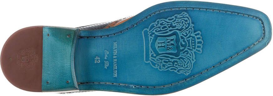 Melvin & Hamilton Schoenen met perforatie Martin 15 plantaardig gelooid in frame-genaaide uitvoering halfschoen veterschoen