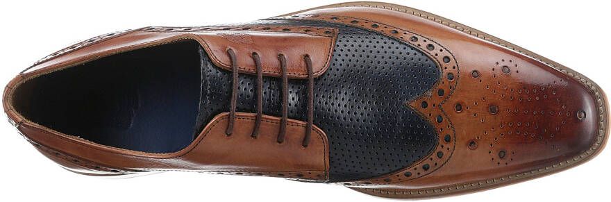Melvin & Hamilton Schoenen met perforatie Martin 15 plantaardig gelooid in frame-genaaide uitvoering halfschoen veterschoen