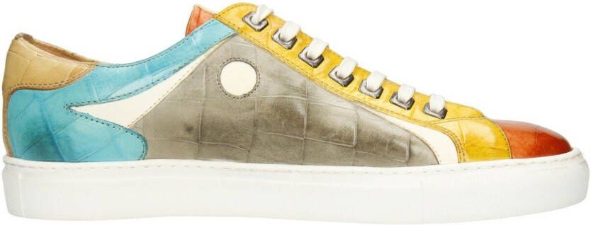 Melvin & Hamilton Veterschoenen Harvey 9 plantaardig gelooid met krokoprint vrijetijdsschoen halfhoge schoen veterschoen