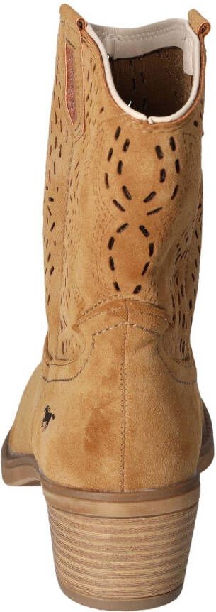 Mustang Shoes Cowboylaarsjes Cowboy enkellaarsjes laarzen met ingewikkelde perforatie op de schacht