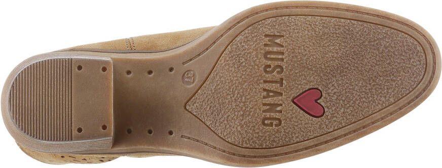 Mustang Shoes Cowboylaarsjes Cowboy enkellaarsjes laarzen met ingewikkelde perforatie op de schacht