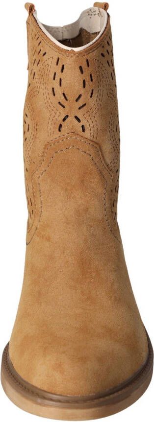Mustang Shoes Cowboylaarsjes Cowboy enkellaarsjes laarzen met ingewikkelde perforatie op de schacht