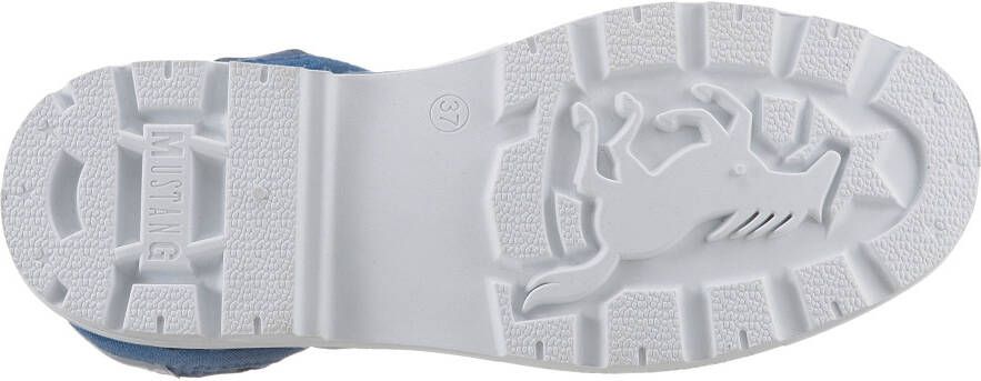 Mustang Shoes Hoge veterschoenen met omklapbare kraag