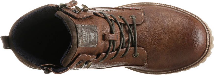 Mustang Shoes Hoge veterschoenen met een ritssluiting