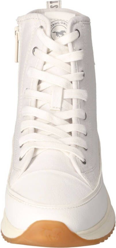 Mustang Shoes Hoge veterschoenen plateau high top-sneaker vrijetijdsschoen met rits