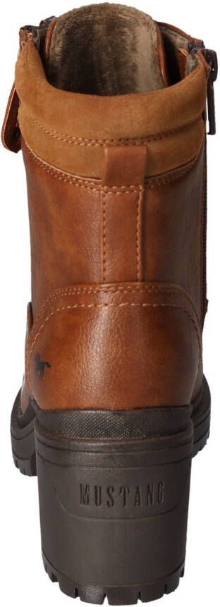 Mustang Shoes Laarsjes veterschoenen blokhak trachtenenkellaars met ritssluiting