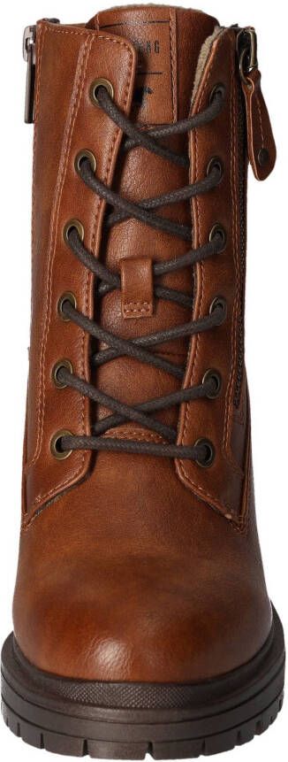 Mustang Shoes Laarsjes veterschoenen blokhak trachtenenkellaars met ritssluiting