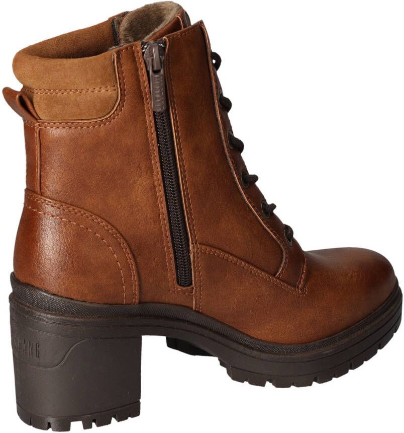 Mustang Shoes Laarsjes veterschoenen blokhak trachtenenkellaars met ritssluiting