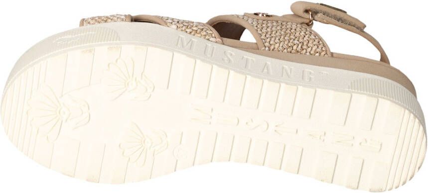 Mustang Shoes Sandaaltjes zomerschoen sandaal wig hak met lichte plateau