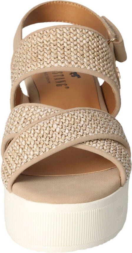 Mustang Shoes Sandaaltjes zomerschoen sandaal wig hak met lichte plateau