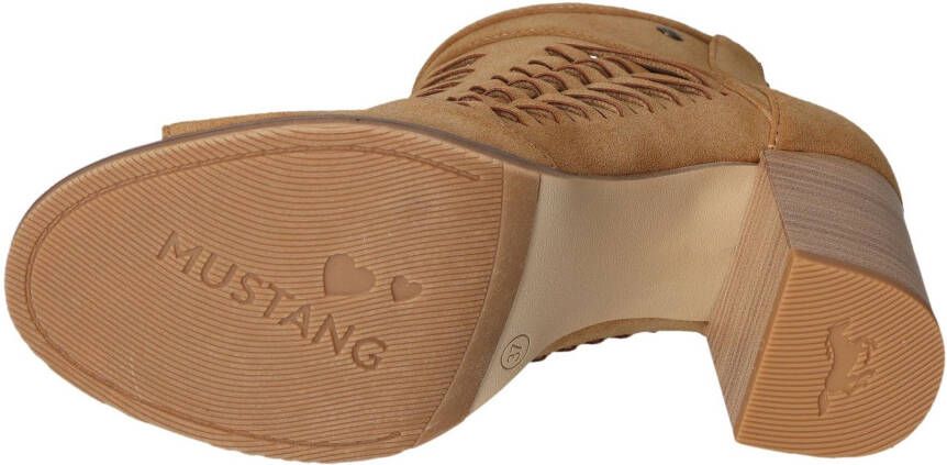 Mustang Shoes Sandaaltjes zomerschoen sandaal wig hak met praktische hielrits