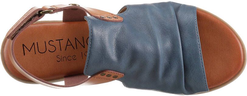 Mustang Shoes Sandalen zomerschoen sandaal blokhak met klittenbandsluiting