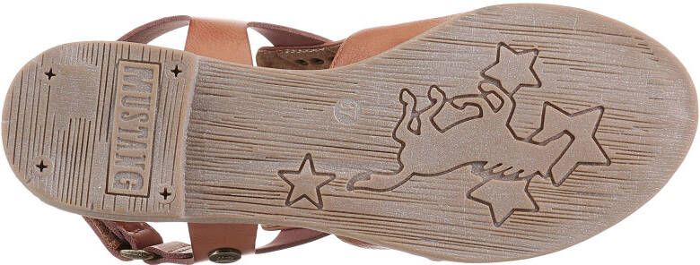 Mustang Shoes Sandalen zomerschoen sandaal blokhak met klittenbandsluiting