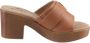 Mustang Shoes Slippers blokhak zomerschoen slippers met grote decoratieve gesp - Thumbnail 7