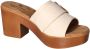 Mustang Shoes Slippers blokhak zomerschoen slippers met grote decoratieve gesp - Thumbnail 8