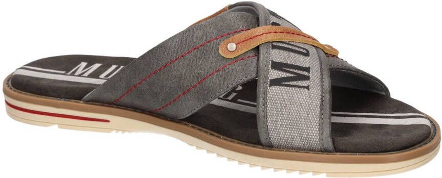 Mustang Shoes Slippers zomerschoen slippers badschoen met opvallende logo-opschrift