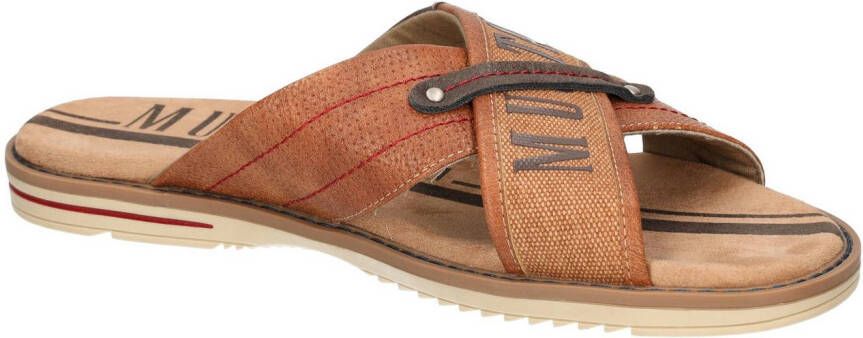 Mustang Shoes Slippers zomerschoen slippers badschoen met opvallende logo-opschrift