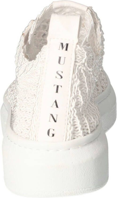Mustang Shoes Sneakers plateausneaker veterschoen met sleehak