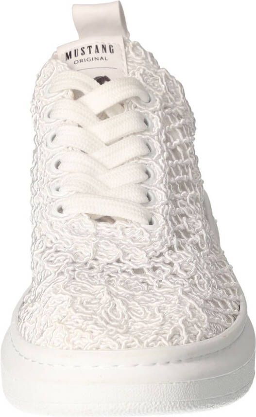 Mustang Shoes Sneakers plateausneaker veterschoen met sleehak