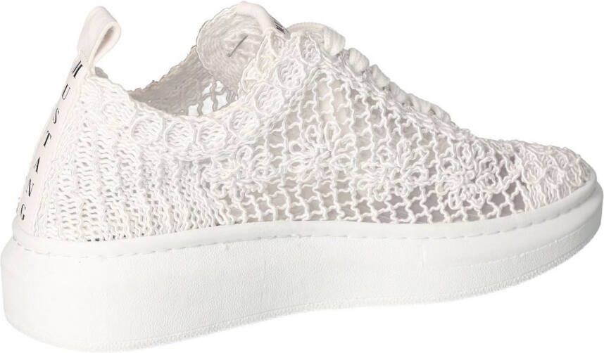 Mustang Shoes Sneakers plateausneaker veterschoen met sleehak