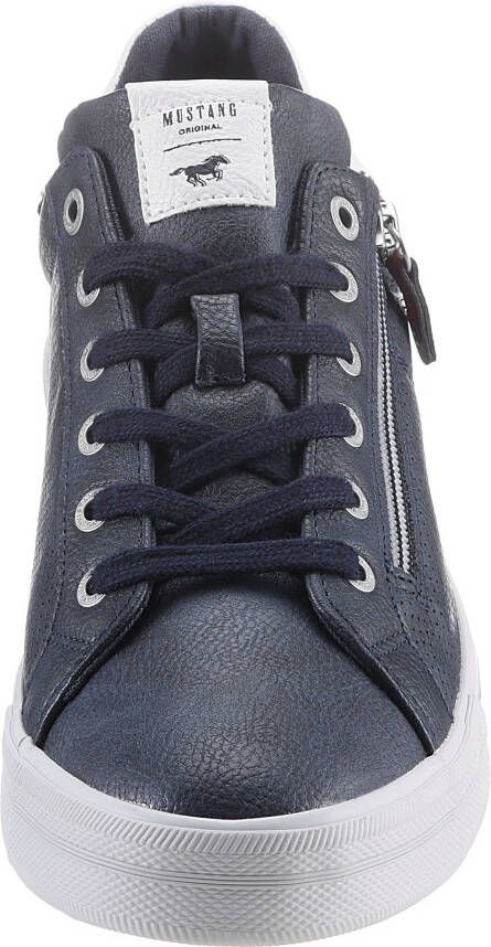Mustang Shoes Sneakers met rits aan de zijkant vrijetijdsschoen lage schoen veterschoen