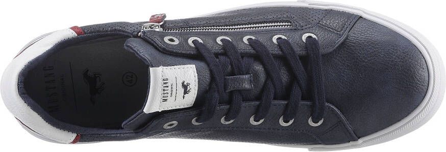 Mustang Shoes Sneakers met rits aan de zijkant vrijetijdsschoen lage schoen veterschoen