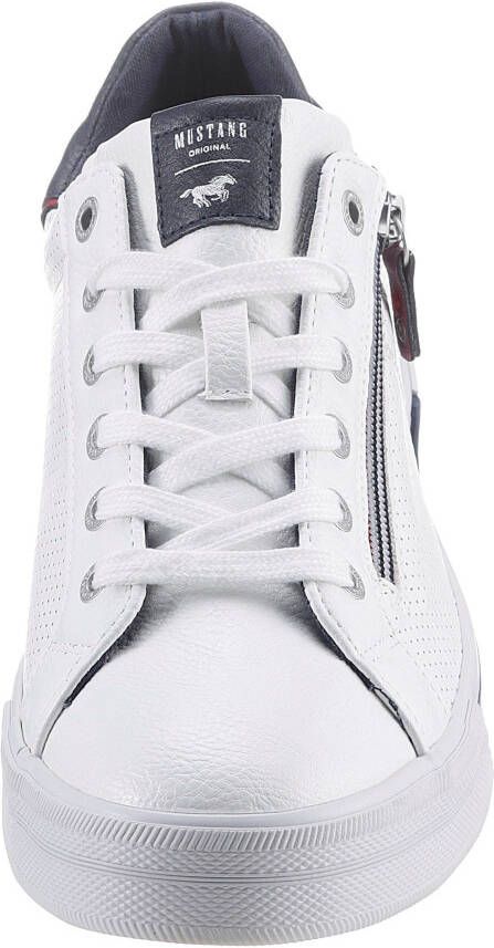 Mustang Shoes Sneakers met rits aan de zijkant vrijetijdsschoen lage schoen veterschoen