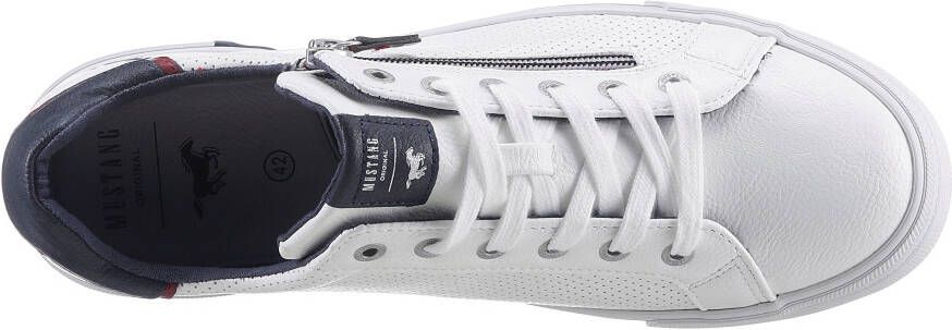 Mustang Shoes Sneakers met rits aan de zijkant vrijetijdsschoen lage schoen veterschoen