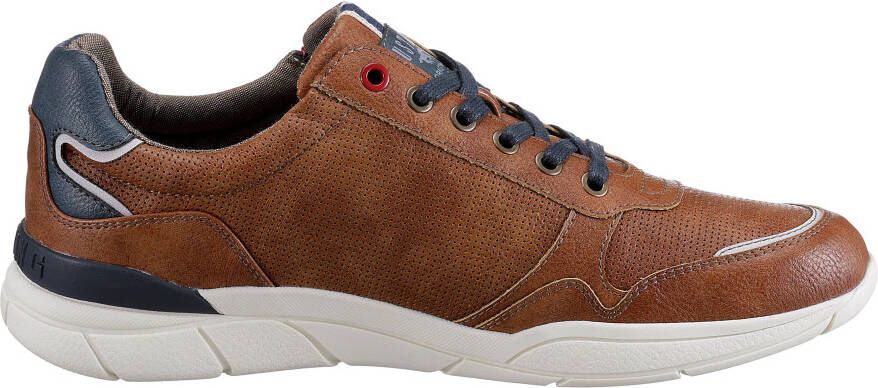Mustang Shoes Sneakers met zijrits vrijetijdsschoen lage schoen veterschoen