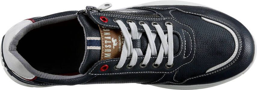 Mustang Shoes Sneakers met zijrits vrijetijdsschoen lage schoen veterschoen