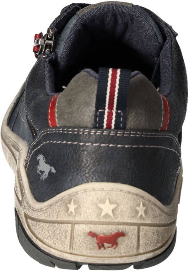 Mustang Shoes Sneakers vrijetijdsschoen lage schoen veterschoen met zijrits