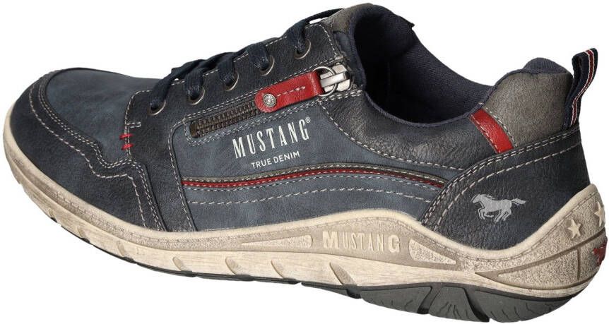 Mustang Shoes Sneakers vrijetijdsschoen lage schoen veterschoen met zijrits
