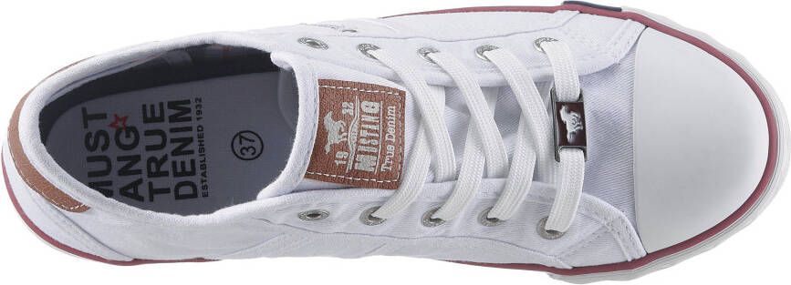Mustang Shoes Sneakers vrijetijdsschoen lage schoen veterschoen met mustang merklabel - Foto 7