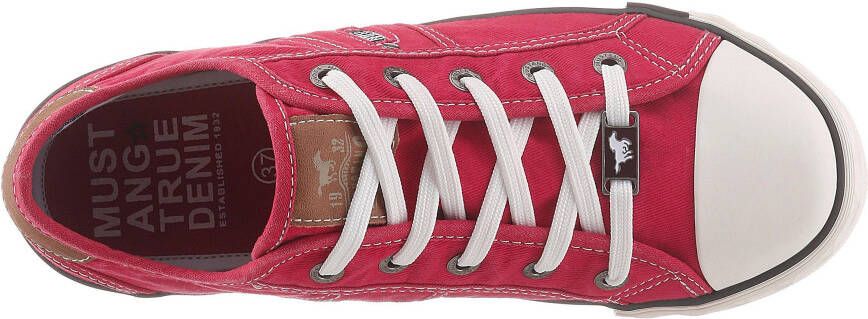 Mustang Shoes Sneakers met mustang merkembleem vrijetijdsschoen halfschoen veterschoen