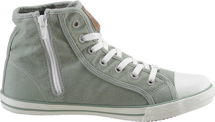Mustang Shoes Sneakers High-Top-Sneaker Vrijetijdsschoen high top-sneaker veterschoen met label in de loopzool