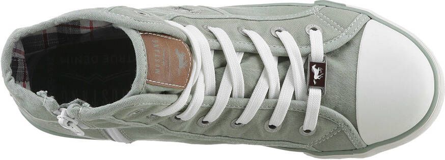 Mustang Shoes Sneakers High-Top-Sneaker Vrijetijdsschoen high top-sneaker veterschoen met label in de loopzool