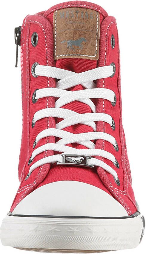 Mustang Shoes Sneakers High-Top-Sneaker Vrijetijdsschoen high top-sneaker veterschoen met label in de loopzool