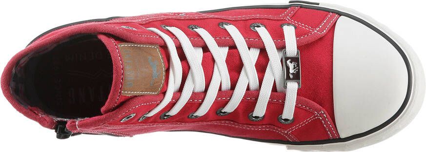 Mustang Shoes Sneakers High-Top-Sneaker Vrijetijdsschoen high top-sneaker veterschoen met label in de loopzool