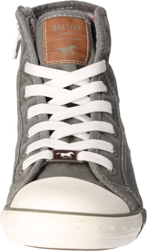 Mustang Shoes Sneakers High-Top-Sneaker Vrijetijdsschoen high top-sneaker veterschoen met label in de loopzool