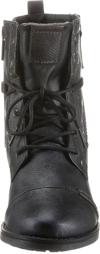 Mustang Shoes Veterlaarsjes met vetersluiting om de schacht