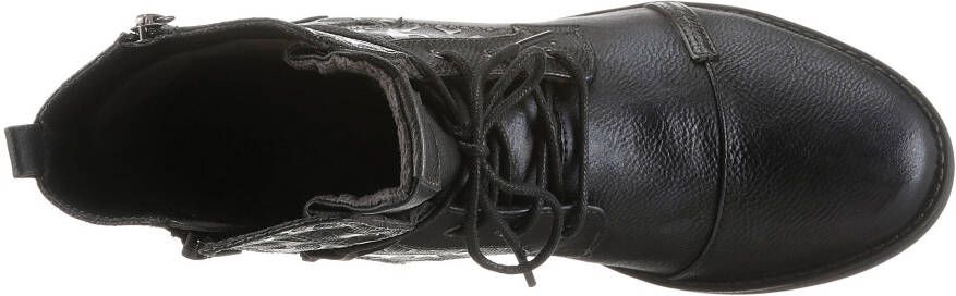 Mustang Shoes Veterlaarsjes met vetersluiting om de schacht