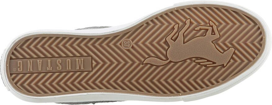 Mustang Shoes Veterschoenen high top sneakers vrijetijdsschoen met stijlvolle textielinzet