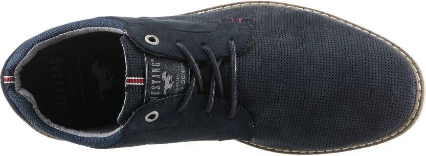 Mustang Shoes Veterschoenen vrijetijdsschoen lage schoen veterschoen met perforatie