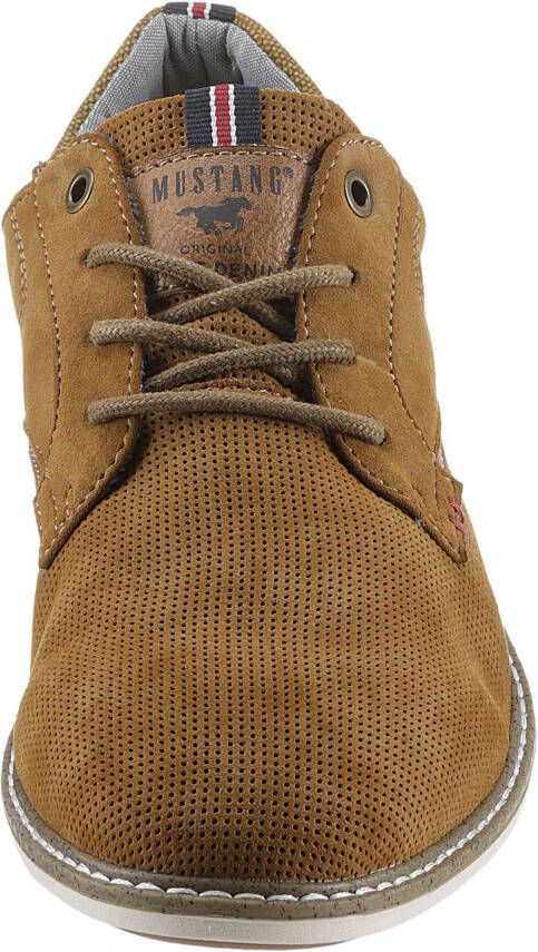 Mustang Shoes Veterschoenen vrijetijdsschoen lage schoen veterschoen met perforatie
