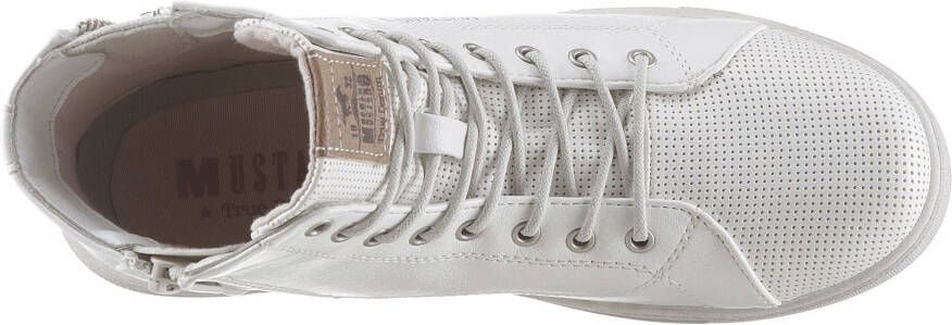 Mustang Shoes Veterschoenen sneakers veterschoen vrijetijdsschoen met decoratieve ritssluiting - Foto 7